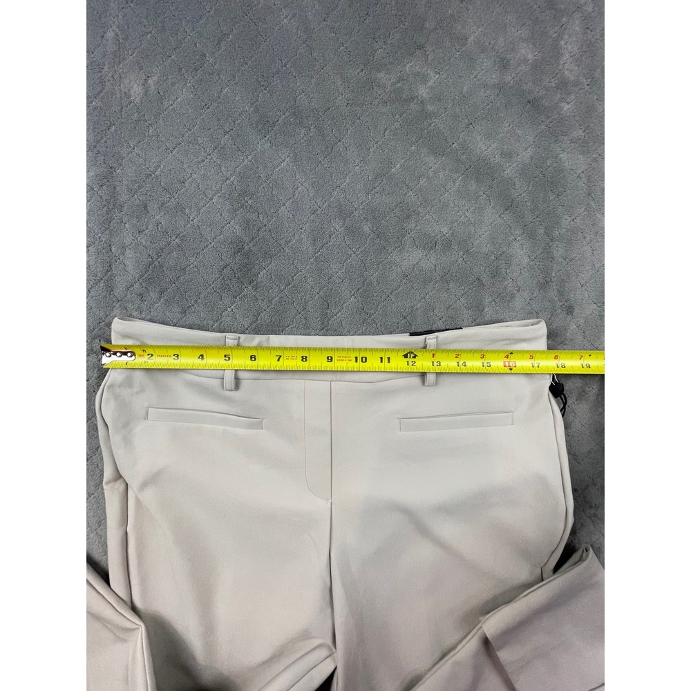 RACHEL ZOE Hi Rise Slim Leg Pants Beige Four Way Stretch Size 14 - Picture 4 of 11